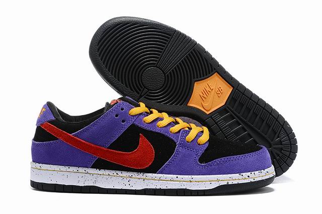 Cheap Nike Dunk Sb Men's Shoes Black Purple Red Yellow-24 - Click Image to Close